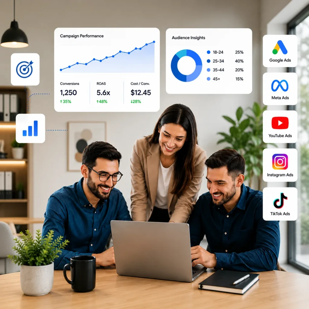 modern office marketing scene